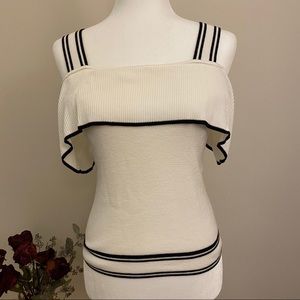 Off the Shoulder White Tank